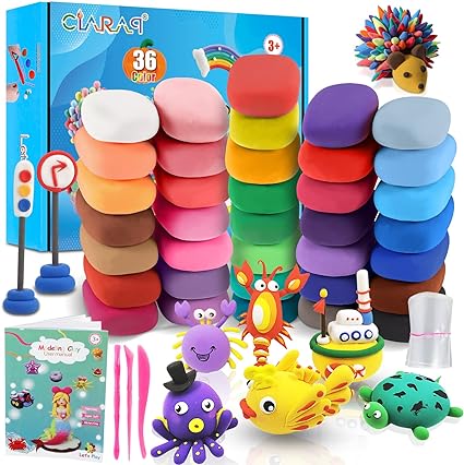CiaraQ Air Dry Clay - 36 Colors Air Dry Ultra Light Magic Clay, No-Toxic Modeling Clay & Dough
