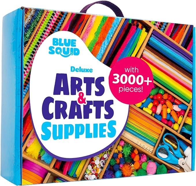 Blue Squid Arts and Crafts 3000+ Piece Deluxe Craft Chest