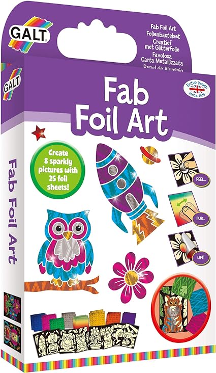 Galt Toys, Fab Foil Art, Craft Kit for Kids, Ages 6 Years Plus